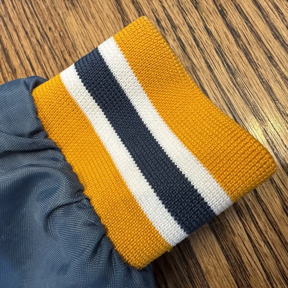 Vintage Birdie Bomber Jacket Yellow Quarter‎ Zip USA Boys Youth M Richard Leslie